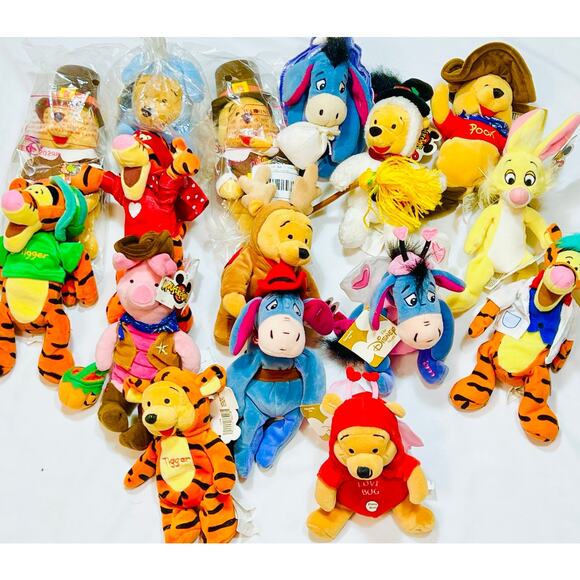 Disney Winnie the Pooh & Friends Bean Bag Plush Collection Lot 16 Soft Bean Bag - Picture 1 of 4